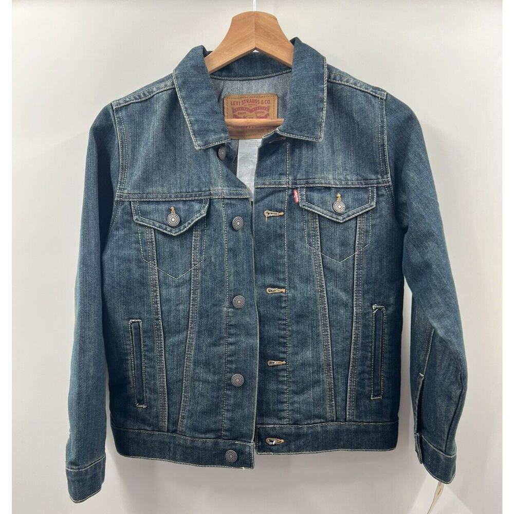 Levi's Boy’s Button Front Denim Jacket Unlined Pockets Size 8/10 Small NWT
